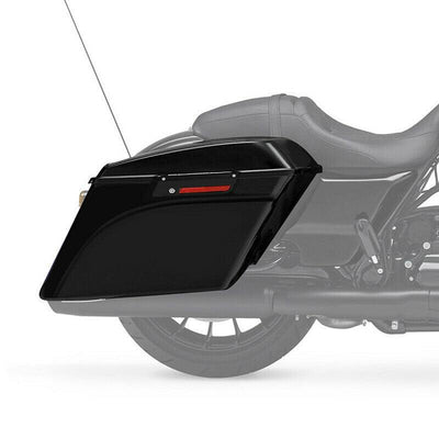 Vivid Black 5" Stretched Extended Hard Saddlebags For Harley Touring 1993-2013 - Moto Life Products