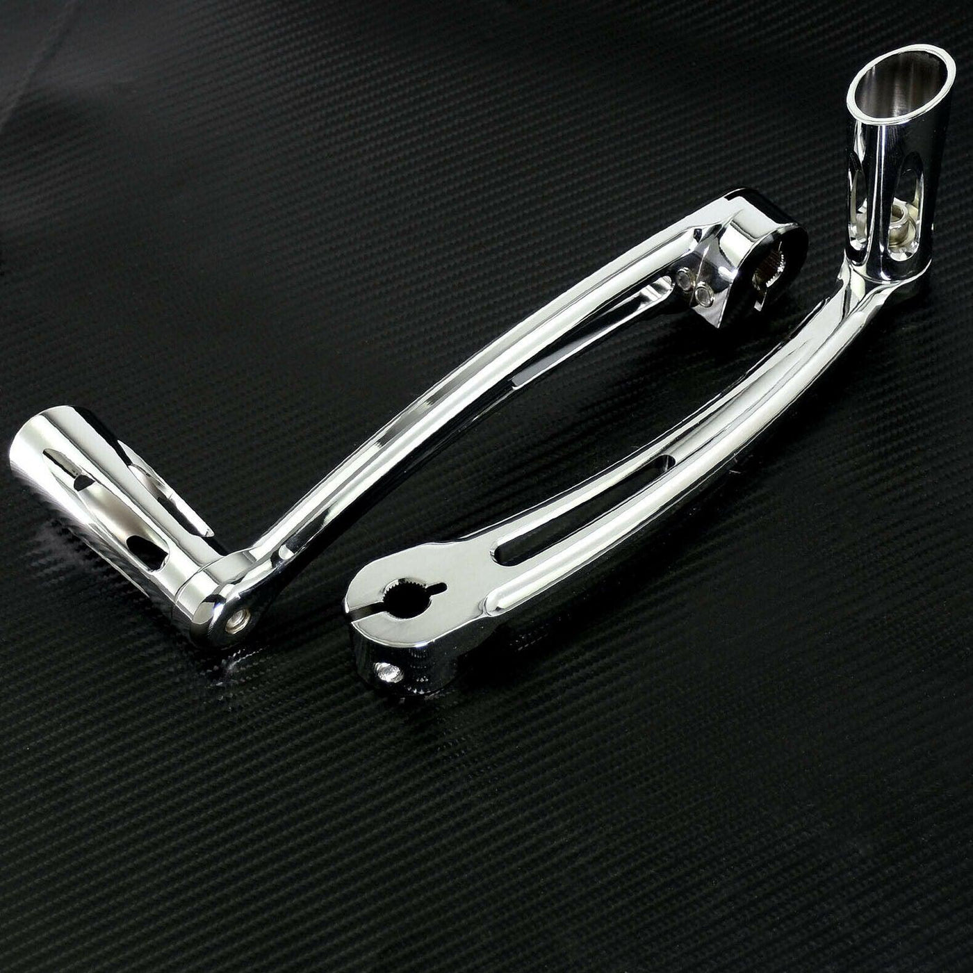 All Chrome Brake Arm Shift Lever Shifter Toe Pegs Fit For Harley Touring 2014-21 - Moto Life Products