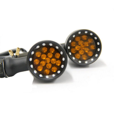Amber Motorcycle LED Turn Signal Lights For Suzuki Boulevard M109R M109 C50 C50T - Moto Life Products