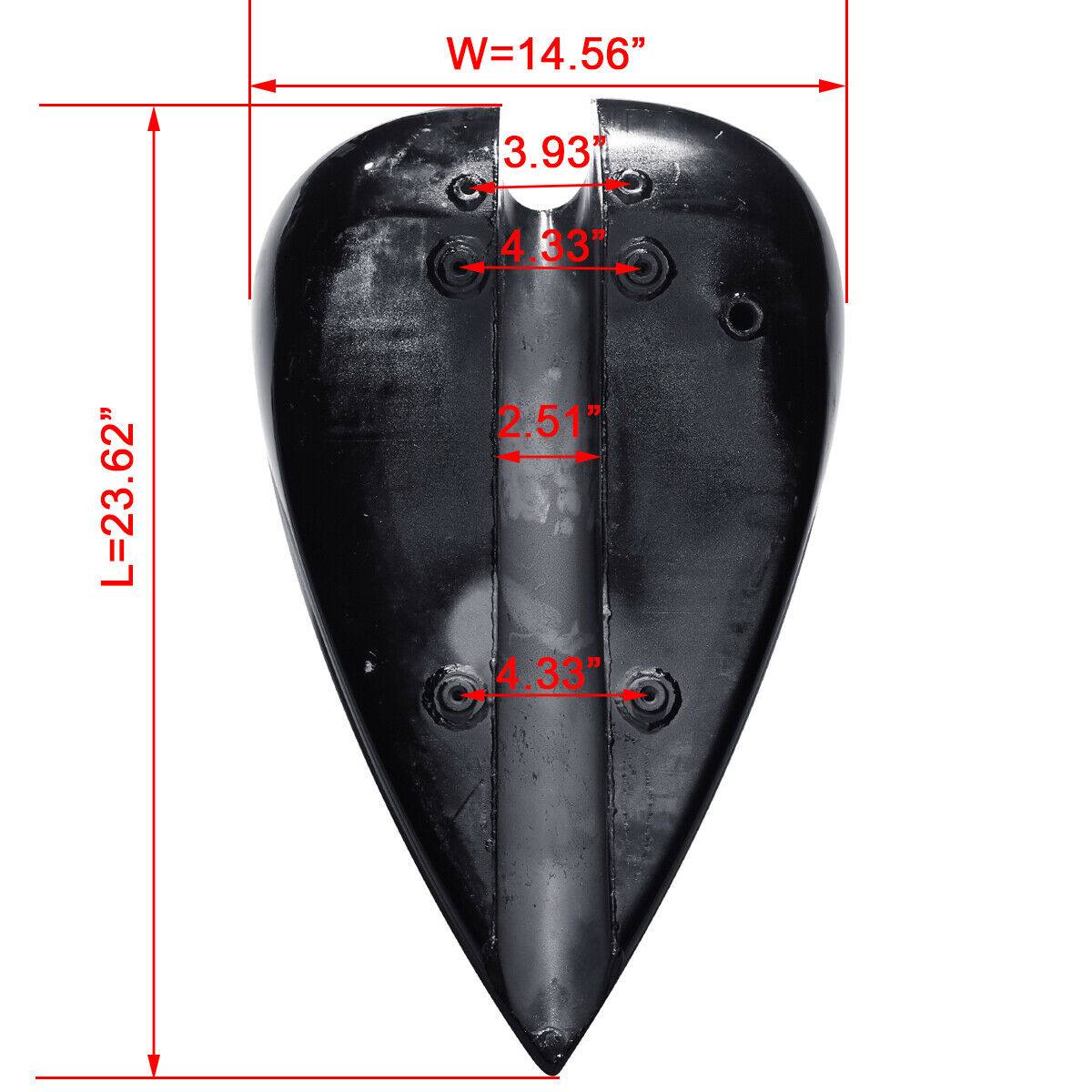 5" Stretched 4.5gal. Gallons Fuel Gas Tank Fit For Harley Sreet Glide Choppers - Moto Life Products