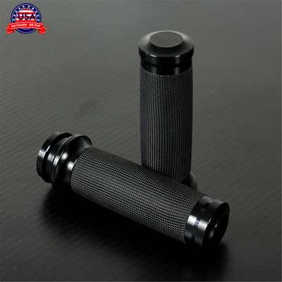 Black 1" Electronic Throttle Hand Grips Handlebar Fit For Harley Touring 2008-up - Moto Life Products