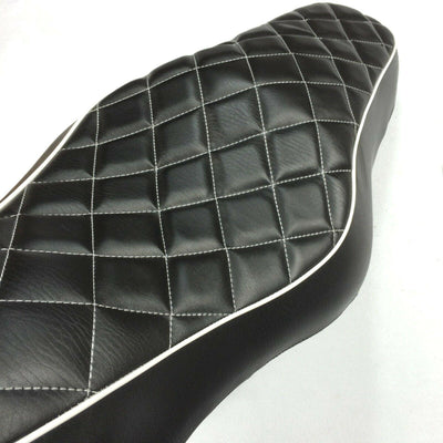 Driver Passenger 2-up Diamond Stitch Style Leather Seat For 10-15 Harley XL1200X - Moto Life Products