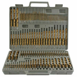 115pc Titanium Drill Bit Set w/ Index Case Number Letter Fractional - Moto Life Products