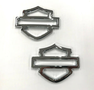 METAL CHROME Harley CVO custom metal tank emblems Show Chrome Finish (set of 2) - Moto Life Products