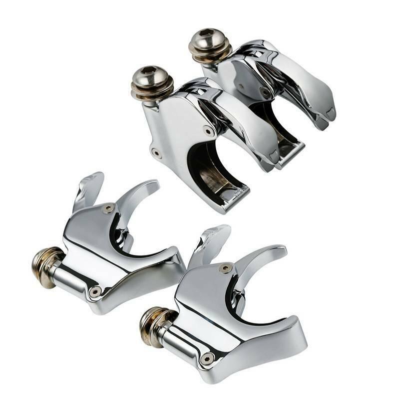 49mm 4PCS Windshield Clamps Fit For Harley Dyna Low Rider Sportster 1200 XL1200X - Moto Life Products