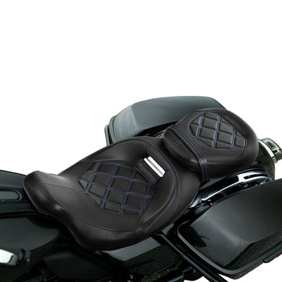 Driver &Passenger 2-up Gel Seat Fit For Harley Touring Ultra Limited FLHTK 09-22 - Moto Life Products