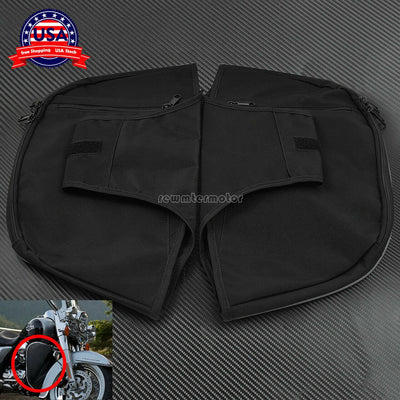 1 Pair Soft Lowers Chaps Leg Warmer Bag Fit For Harley Touring Street Road Glide - Moto Life Products