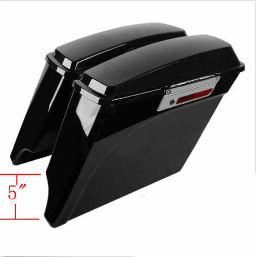 5" Stretched Extended Saddlebags Bag Fit For Harley Touring Electra Glide 93-13 - Moto Life Products