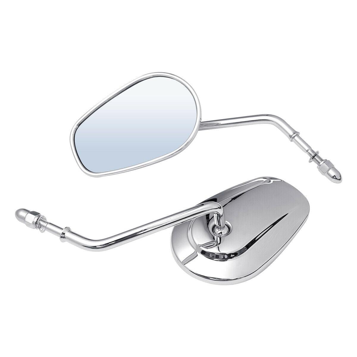 Chrome Rear View Mirrors For Harley Davidson Sportster XL 1200 883 FLSTC FLSTF - Moto Life Products