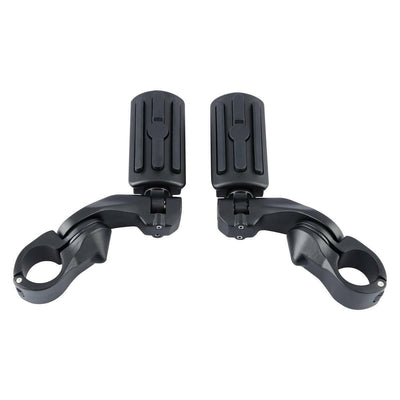 1-1/4" Short Angled Highway Engine Guard Footpegs Peg Mount For Harley Touring - Moto Life Products