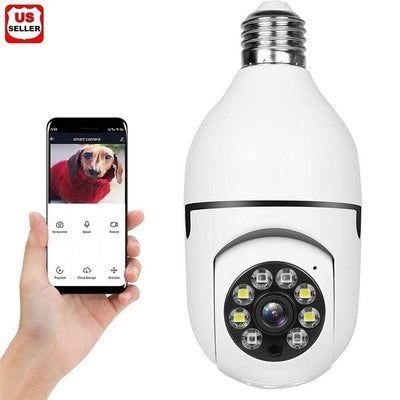 360° 1080P IP E27 Light Bulb Camera Wi-Fi IR Night Smart Home Wireless Security - Moto Life Products