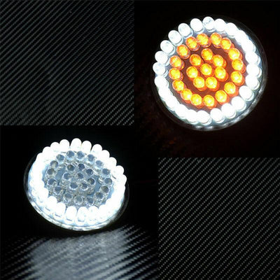 2'' Bullet Turn Signal White/Amber LED Light w/ Somke Lens Cover Fit For Harley - Moto Life Products