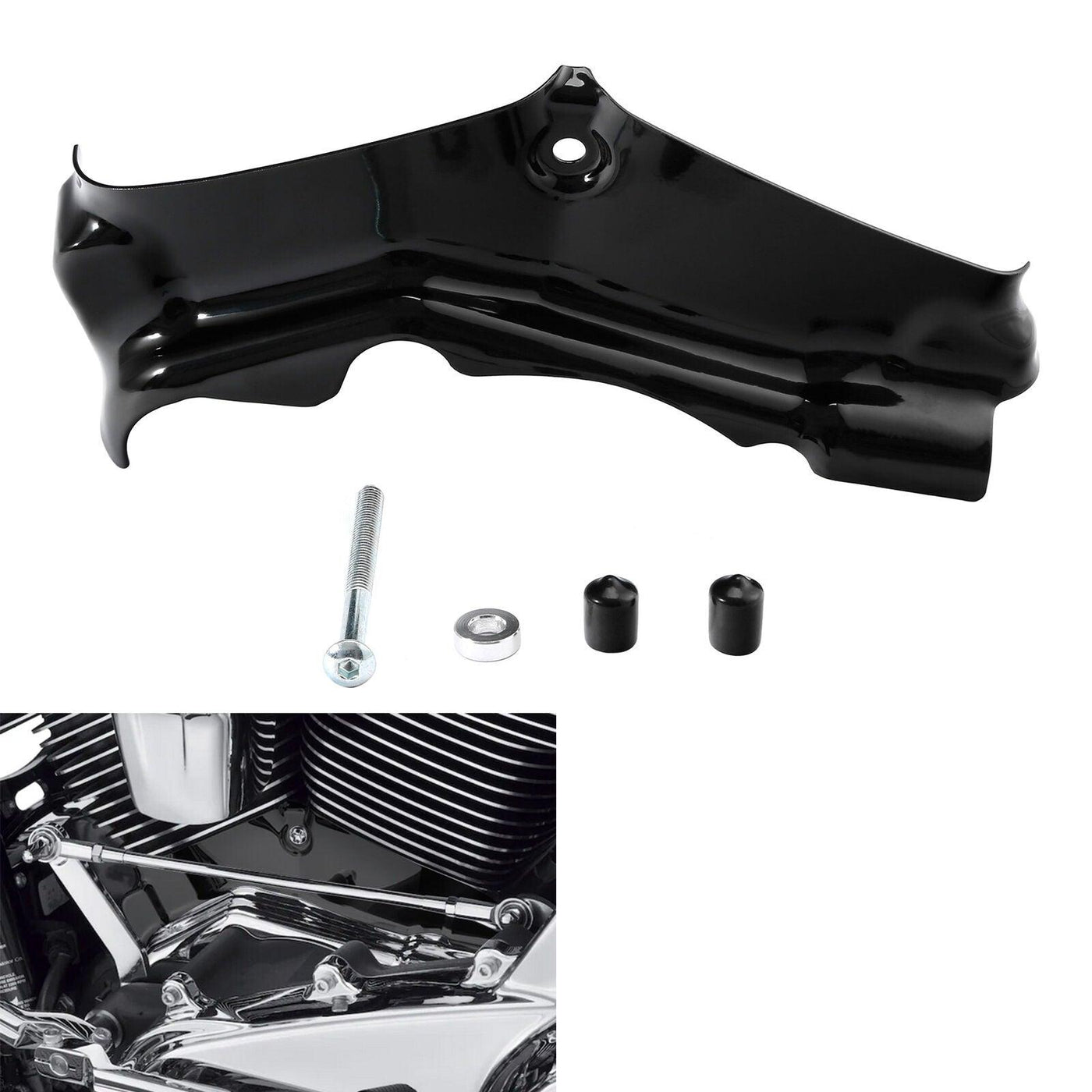 Black Cylinder Base Cover Fit For Harley Touring Road King Glide 2017-2022 21 20 - Moto Life Products