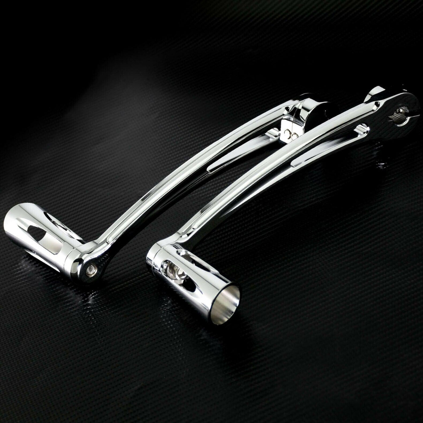 All Chrome Brake Arm Shift Lever Shifter Toe Pegs Fit For Harley Touring 2014-21 - Moto Life Products