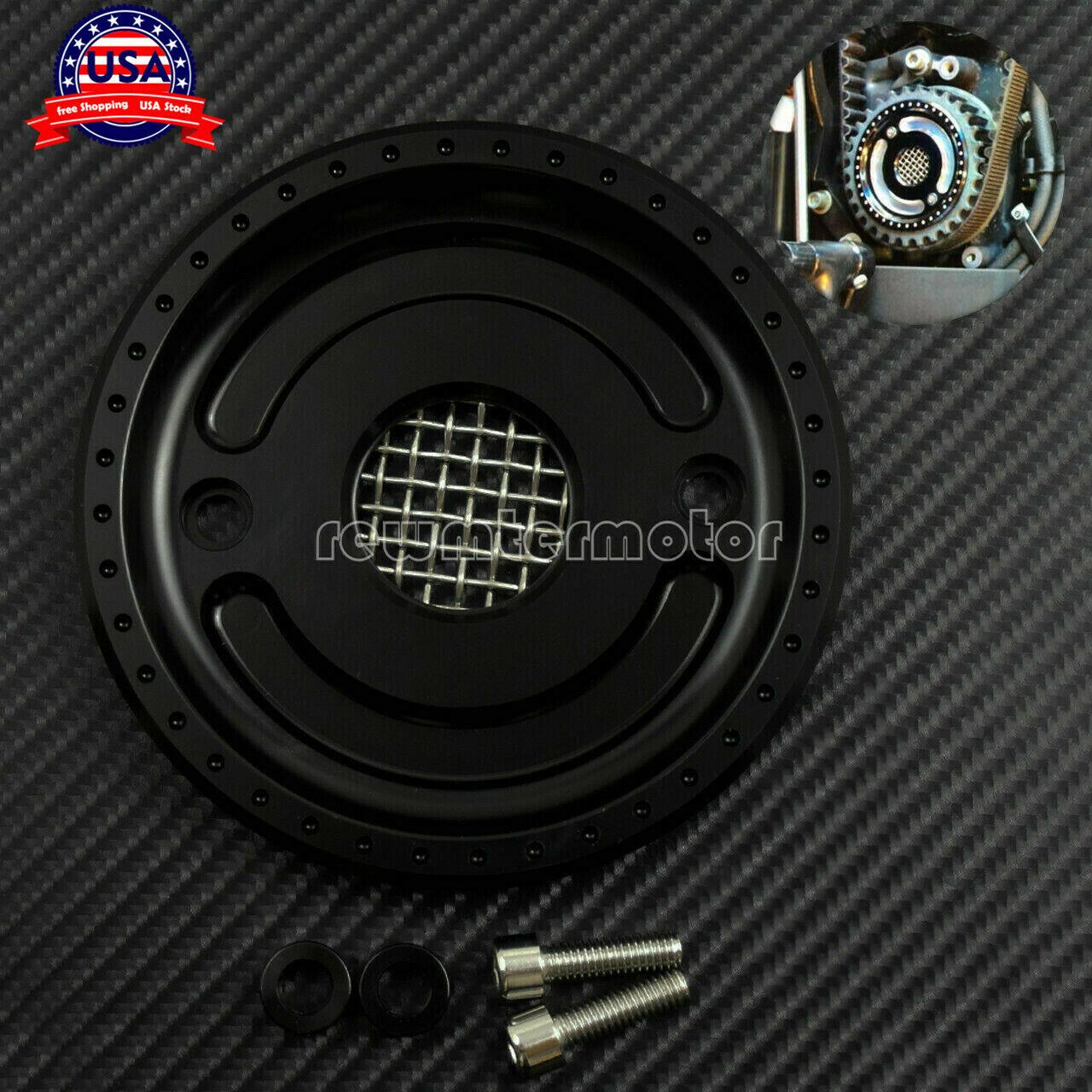 Front Pulley Cover Fit For Harley Sportster 883 2004-2015 2016 2017 Gloss Black - Moto Life Products
