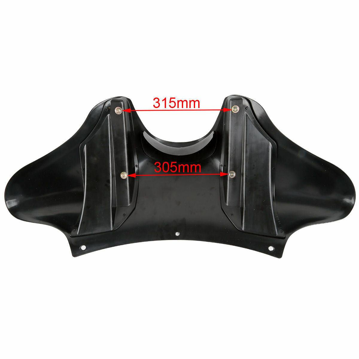 Vivid Black Front Outer Batwing Fairing Fit For Harley Softail Dyna Street Bob - Moto Life Products