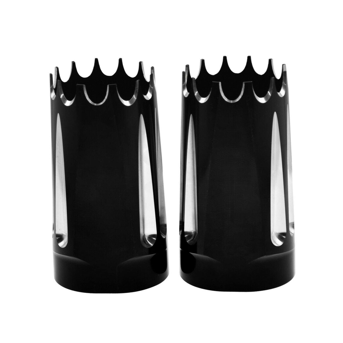 Black Aluminum Fork Boot Slider Cover Fit For Harley Touring Glide 1984-2021 - Moto Life Products