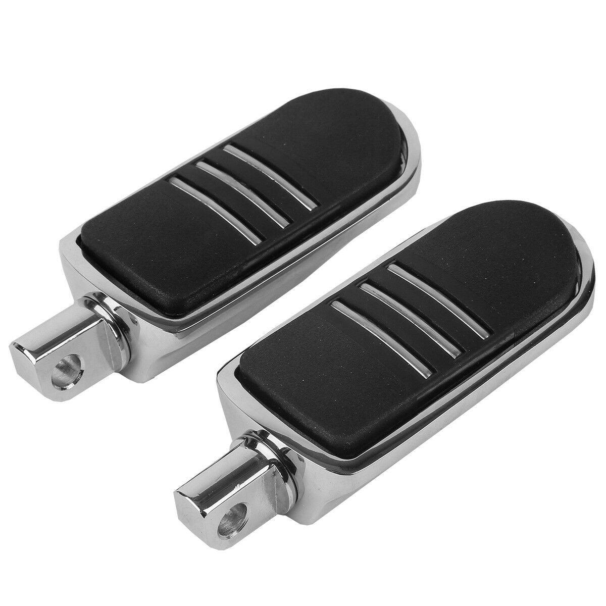 Chrome Male Mount Highway Foot Pegs For Harley Dyna Wide Super Glide Low Rider - Moto Life Products
