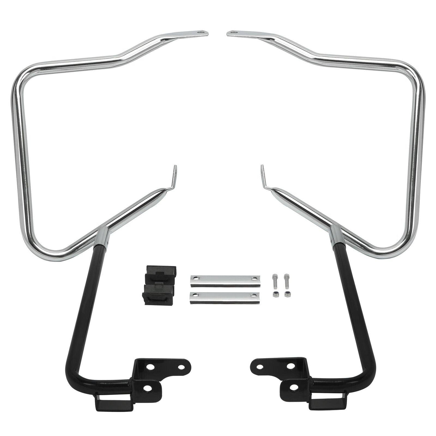 Rear Saddlebag Brackets Guard Bars Supports For 14-21 Harley Touring Models FLHX - Moto Life Products