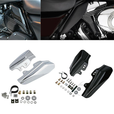 Chrome/Black Mid-Frame Air Deflector For Harley Road King Glide 2001-2008 2007 - Moto Life Products