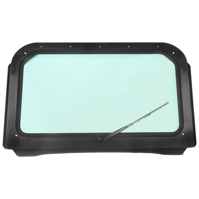 Full Glass Windshield With Wiper Black For Polaris 08-14 RZR 570 800 XP 900 - Moto Life Products