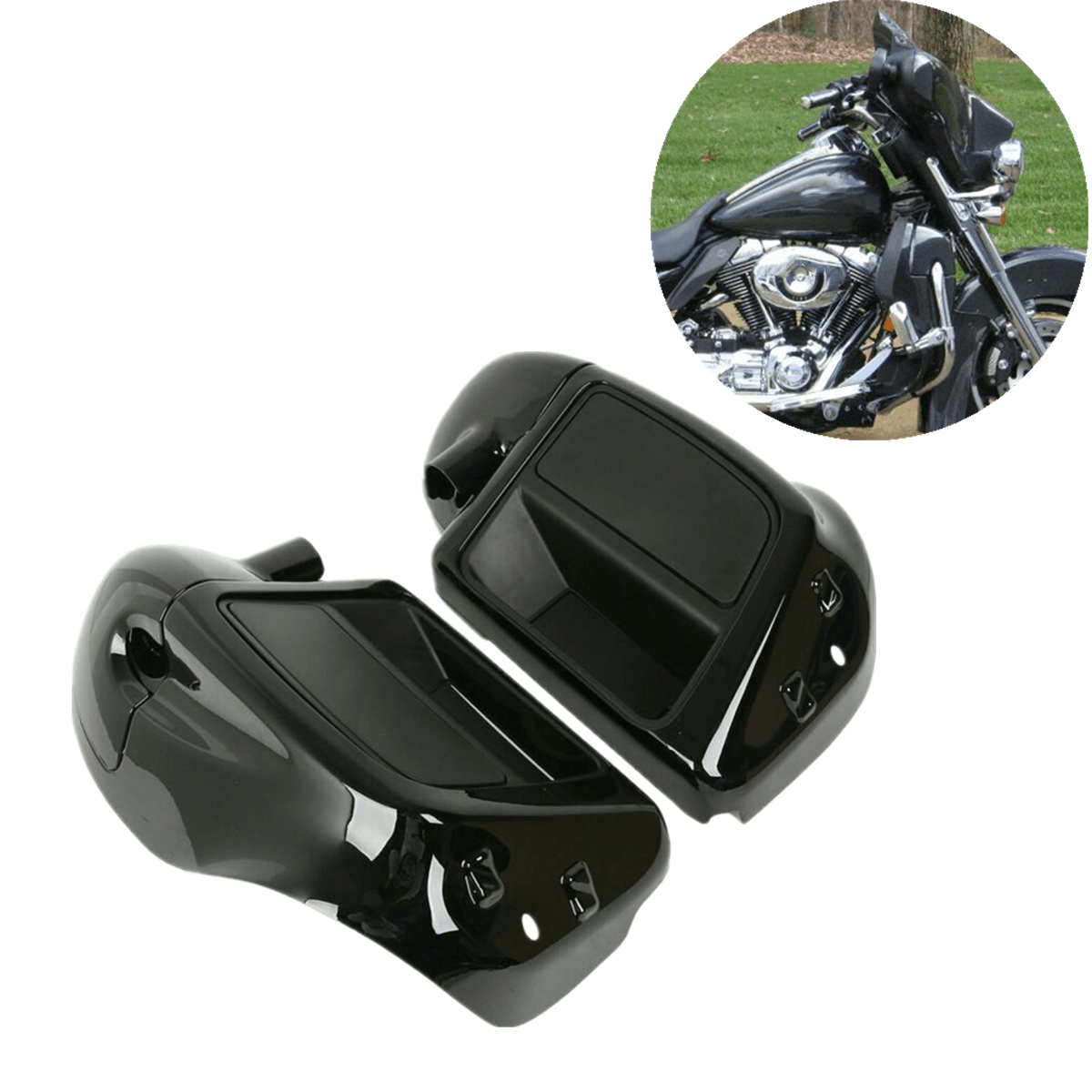 Lower Vented Leg 6.5" Speaker Pad Engine Guard Bar Fit For Harley Touring 14-22 - Moto Life Products