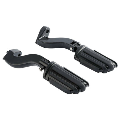 Black Passenger Footpeg Mount Fit For Harley Touring Street Road Glide 93-21 - Moto Life Products