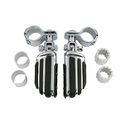 Adjustable Foot Pegs Rest & Clamps Fit For Harley Touring Road King Street Glide - Moto Life Products