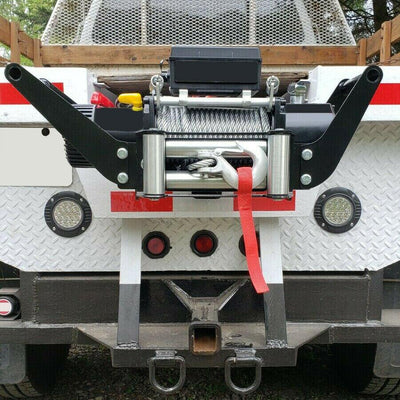 Foldable Winch Mounting Plate Cradle Mount For 2'' Hitch Receiver 4WD SUV Truck - Moto Life Products