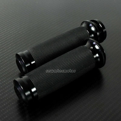 Black 1" Electronic Throttle Hand Grips Handlebar Fit For Harley Touring 2008-up - Moto Life Products