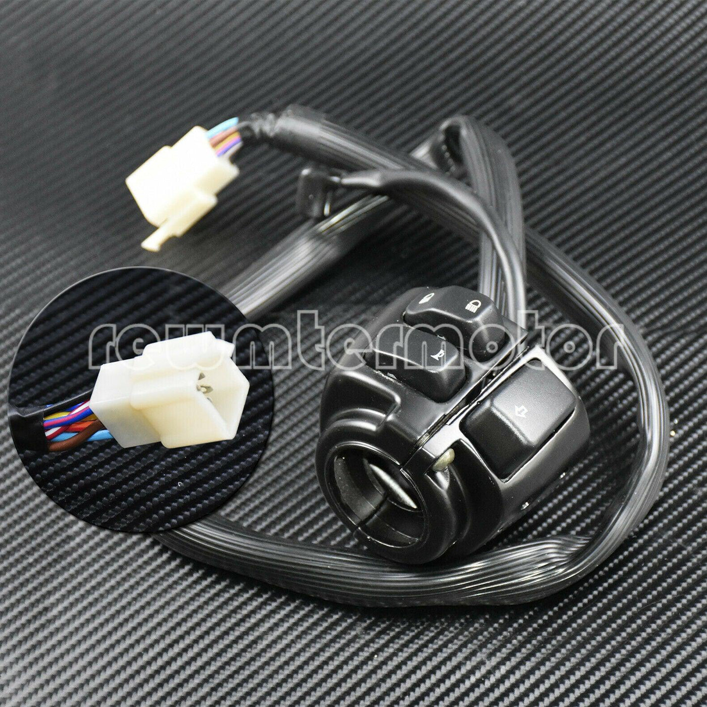Black 1" Handlebar Control Switches Wiring Harness Fit For Harley Sportster Dyna - Moto Life Products