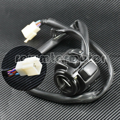 Black 1" Handlebar Control Switches Wiring Harness Fit For Harley Sportster Dyna - Moto Life Products