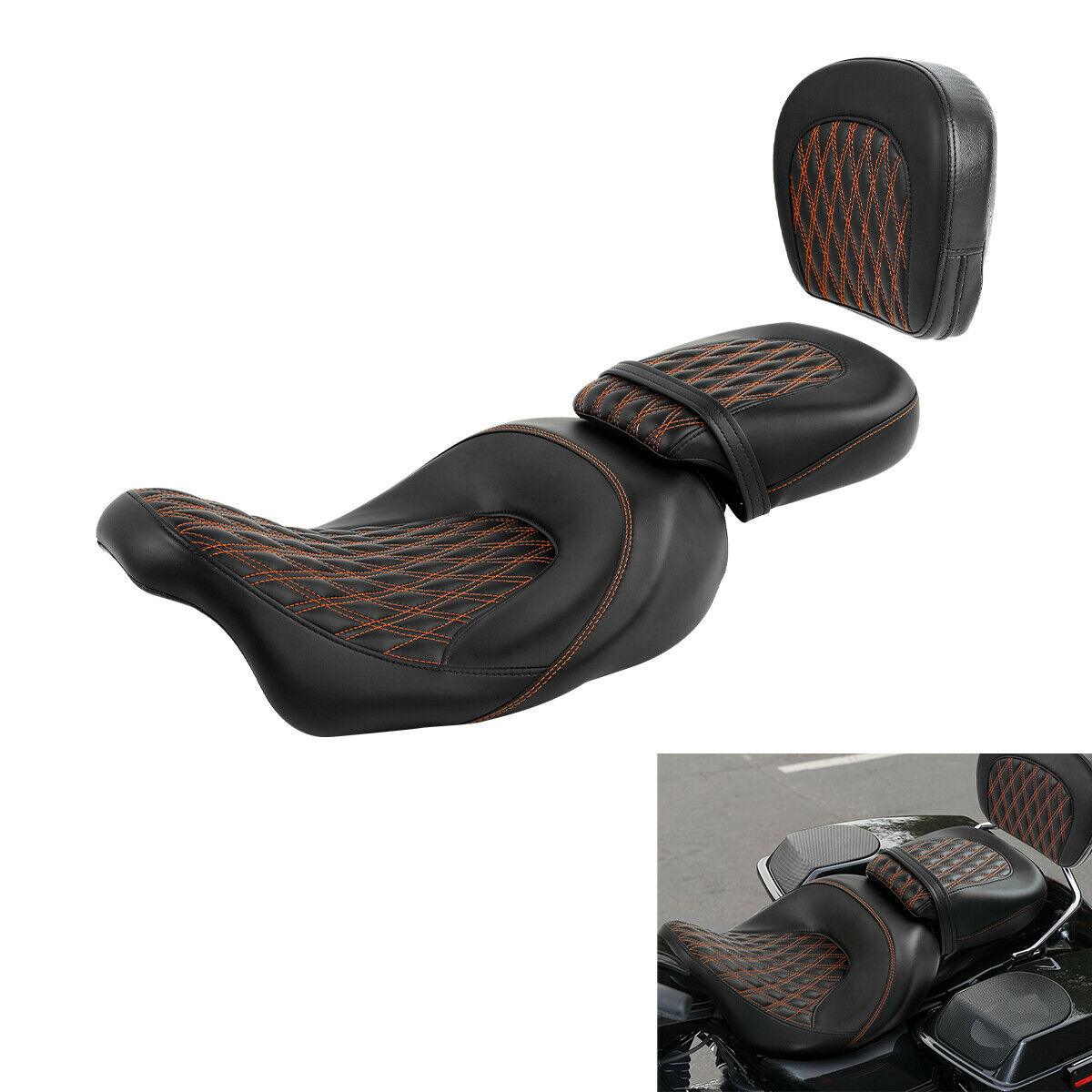 Driver Passenger Seat & Sissy Bar Fit For Harley Touring Road Glide King 09-21 - Moto Life Products