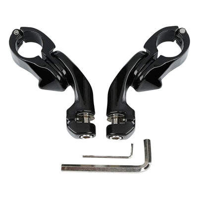 1.25" Adjustable Highway Short Angled Foot Peg Mount Kit Fit For Harley Touring - Moto Life Products
