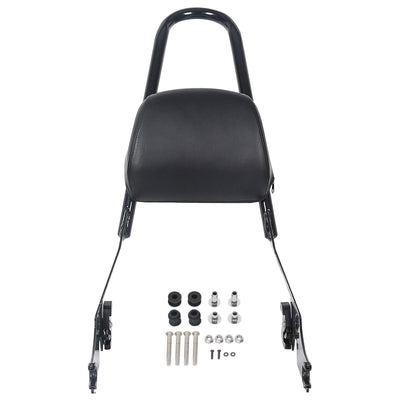 Glossy Black Passenger Backrest Pad Sissy Bar For Harley Sportster XL 883 1200 - Moto Life Products