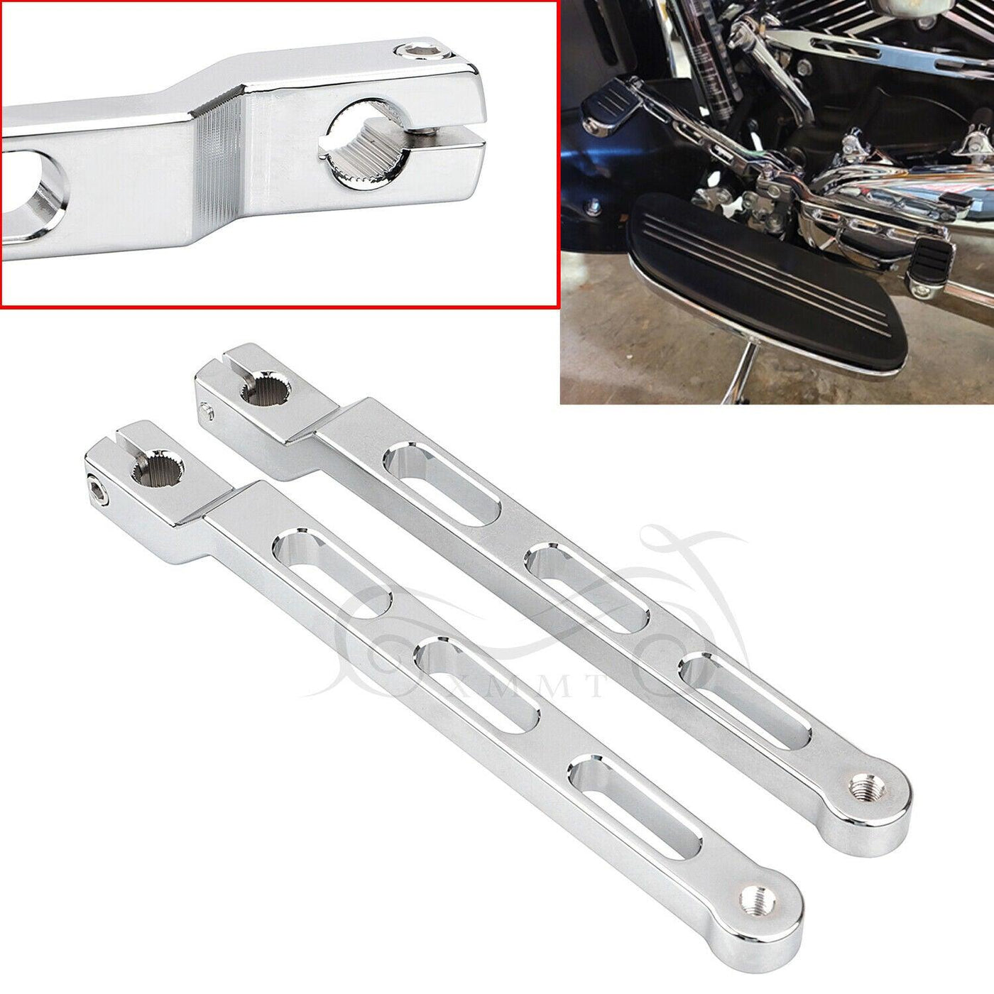 9.84" Extended Shift Levers Chrome Heel Toe Shifter Set For Harley Touring Trike - Moto Life Products