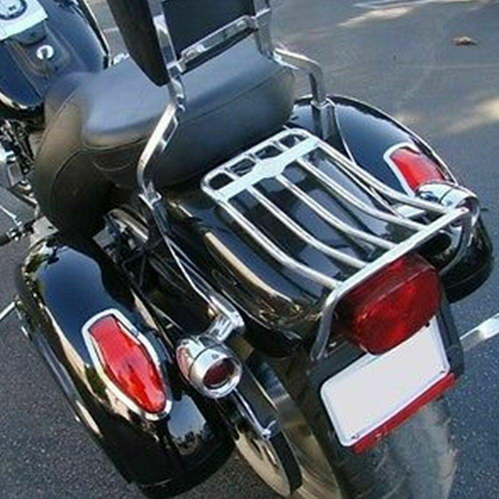 Black Hard Saddle Bag Trunk Luggage w/ Lights Mount Bracket Motorcycle Cruiser - Moto Life Products