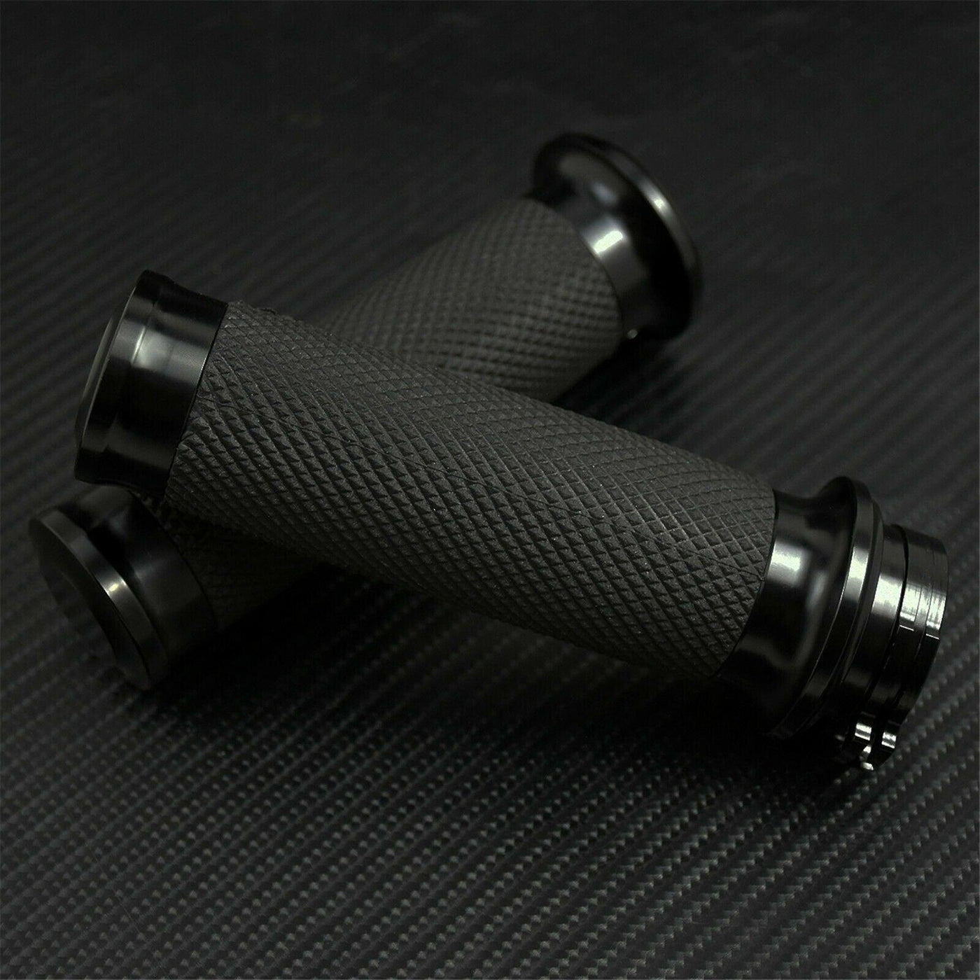 1“ Black Handle Bar Hand grips Fit For Harley Touring Sportster XL883 XL1200 - Moto Life Products