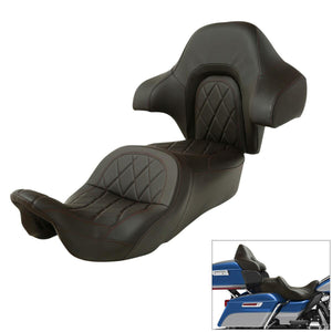 Driver Passenger Seat &Backrest Pad Fit For Harley Street Road Glide King 14-22 - Moto Life Products