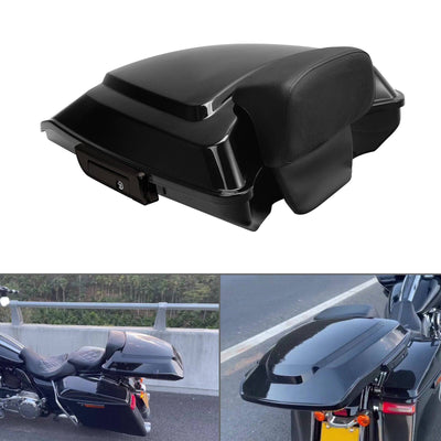 Black 5.5'' Razor Pack Trunk Backrest Fit For Harley Tour Pak Road King 14-2022 - Moto Life Products