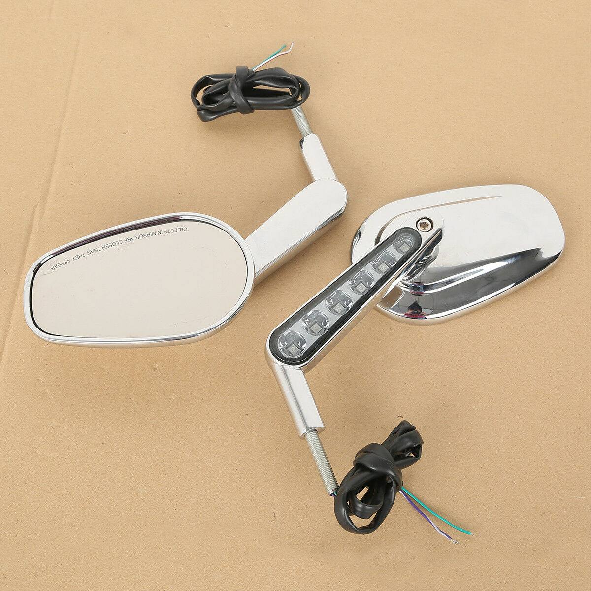 Rearview Mirrors W/ LED Turn Signals Fit For Harley Davidson V-Rod VRSCF 09-17 - Moto Life Products