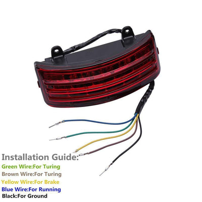 LED Tri-Bar Rear Tail Brake Turn Signal Light For Harley Street Glide Road Glide - Moto Life Products