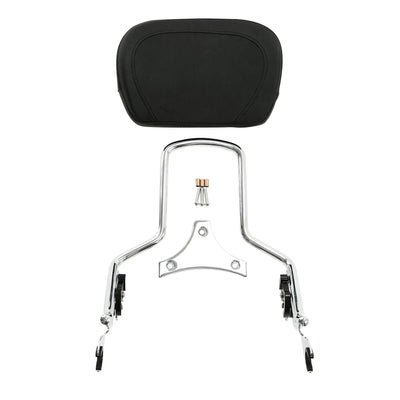 Sissy Bar Upright Passenger Backrest w/ Pad Fit For Harley Street Glide 2009-Up - Moto Life Products