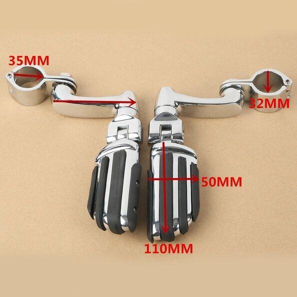 Motorcycle 1-1/4" Highway Engine Guard Bar Foot Peg Fit For Harley Touring Glide - Moto Life Products