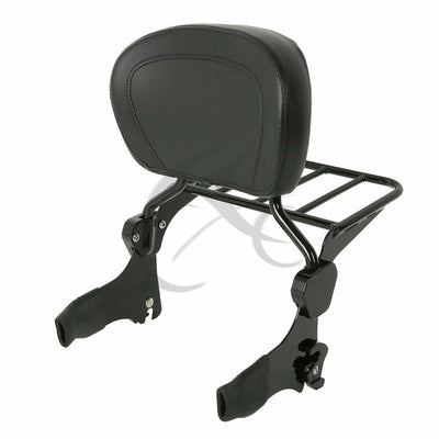 Detachable Backrest Sissy Bar Luggage Rack Fit For Harley FLHT 97-08 FLHX FLH US - Moto Life Products