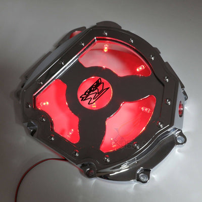 Red LED See through Engine Clutch cover for Suzuki GSXR 01-08 GSXS1000 16-20 - Moto Life Products