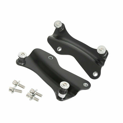 Black Detachable Two-Up Luggage Rack mount Docking For 2014-UP Harley Touring - Moto Life Products