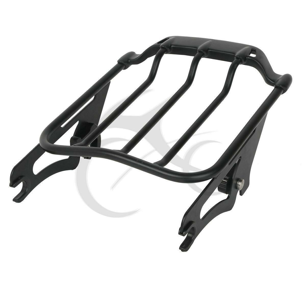 Black/Chrome Detachable Luggage Rack Fit For Harley Road Glide 09-21 19 Air Wing - Moto Life Products