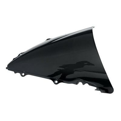 Black Windshield Windscreen Dual Bubble Fit Fit For Yamaha YZF R6 600 03-05 04 - Moto Life Products