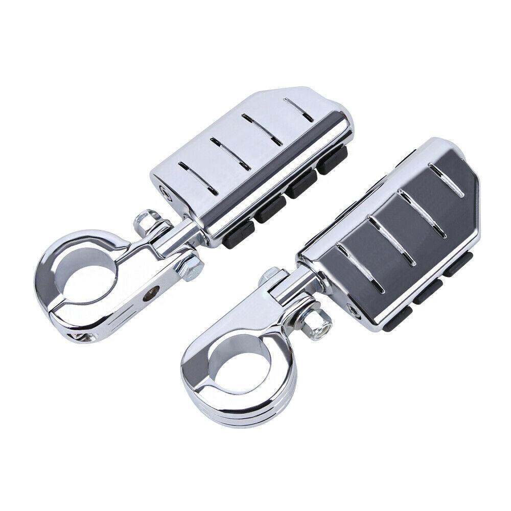 Chrome Highway Engine Guard Foot Pegs For Harley Touring Road King Street Glide - Moto Life Products